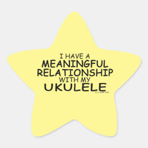 Pegatina En Forma De Estrella Pegatina de la Estrella de la Relación con Ukulele