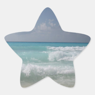 Pegatina En Forma De Estrella Pegatina de las olas de Cancún