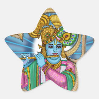 Pegatina En Forma De Estrella Pegatina de Lord Krishna