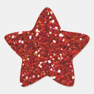 Pegatina En Forma De Estrella Pegatina de los purpurinas del rojo