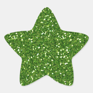 Pegatina En Forma De Estrella Pegatina de los purpurinas del verde