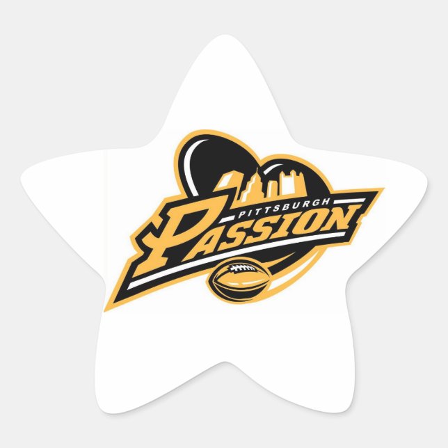 Pegatina En Forma De Estrella Pegatina de pasión de Pittsburgh (Anverso)