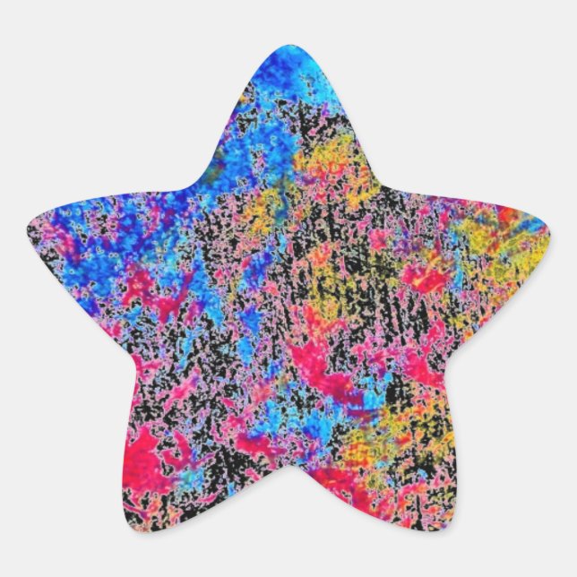 Pegatina En Forma De Estrella Pegatina de pintura (Anverso)