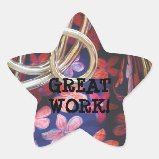Pegatina En Forma De Estrella Pegatina de recompensa del Cuerno de Francia