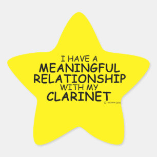 Pegatina En Forma De Estrella Pegatina de relaciones significativas Clarinet Sta