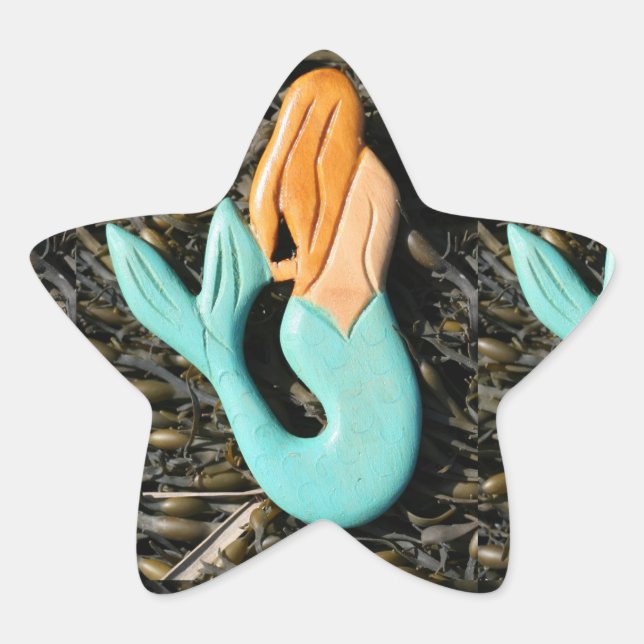Pegatina En Forma De Estrella pegatina de sirena (Anverso)