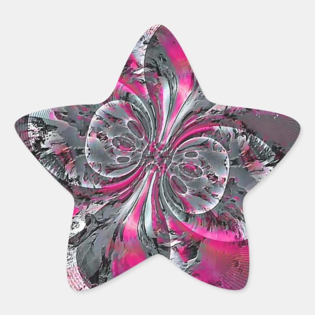 Pegatina En Forma De Estrella Pegatina de triángulo de señales mixtas (Anverso)