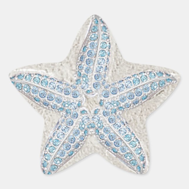 Pegatina En Forma De Estrella Pegatina del dólar de arena de Starfish (Anverso)