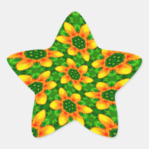 Pegatina En Forma De Estrella Pegatina del patrón de Lily Dorada