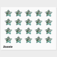 Pegatina estrella abstracta azul, regalo azul estr