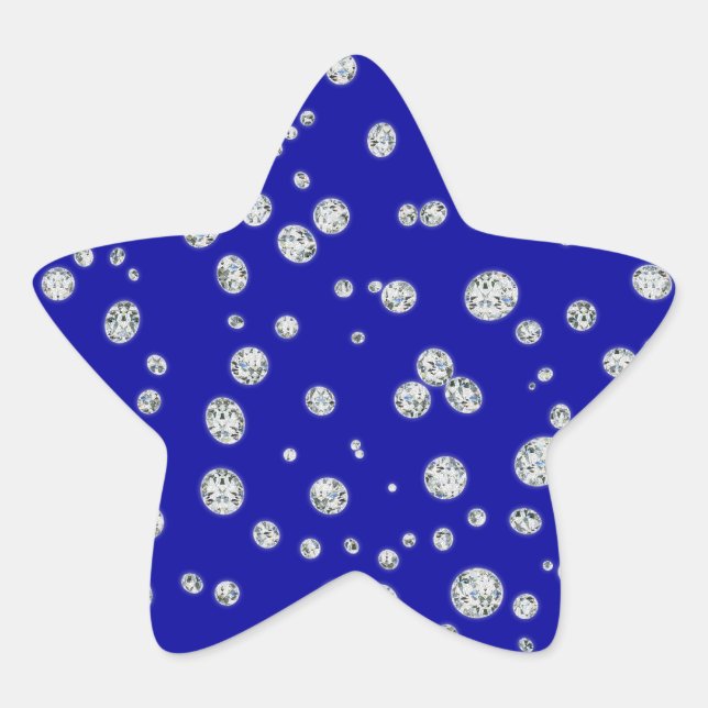 Pegatina En Forma De Estrella Pegatina Estrella Azul (Anverso)