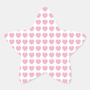 Pegatina En Forma De Estrella Pegatina estrella de fondo del corazón rosado