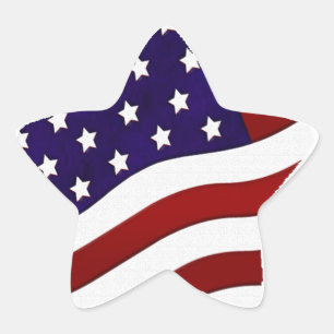 Pegatina En Forma De Estrella Pegatina Estrella de la Bandera de Estados Unidos