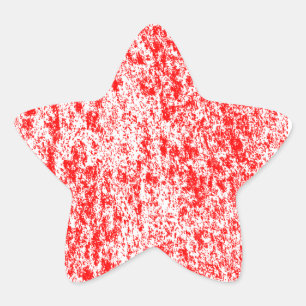Pegatina En Forma De Estrella Pegatina Estrella de Mármol Blanco y Rojo