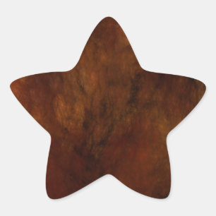 Pegatina En Forma De Estrella Pegatina Estrella Fractal de Marble Rojo