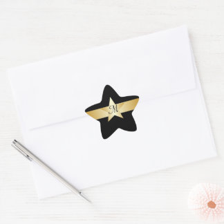 Pegatina En Forma De Estrella Pegatina Estrella Monogramada