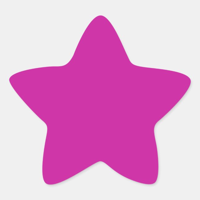 Pegatina En Forma De Estrella Pegatina Estrella Rosada Caliente (Anverso)