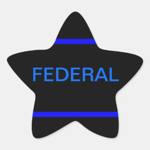 Pegatina En Forma De Estrella pegatina Federal de la LEO