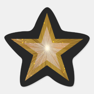 Pegatina En Forma De Estrella pegatina negro con forma de estrella Gold Star