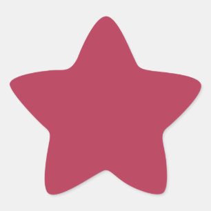 Pegatina En Forma De Estrella Pegatina rosa cálido de color trenzado