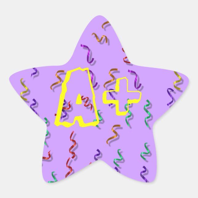 Pegatina En Forma De Estrella Pegatinas A+ Rewards Estudiantiles (Anverso)