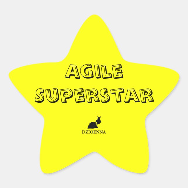 Pegatina En Forma De Estrella Pegatinas Agile Superstar (Anverso)