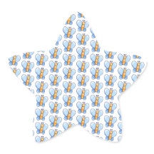 Pegatinas de Baby Shower de mariposa feliz