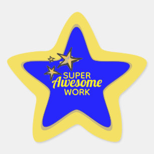 Pegatina En Forma De Estrella Pegatinas de trabajo superasombrosos
