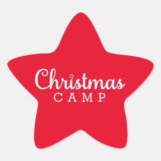 Pegatina En Forma De Estrella Pegatinas del Campamento de navidades | Etiquetas