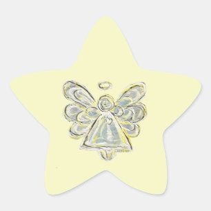 Pegatina En Forma De Estrella Pegatinas del Decal del Personalizado del Ángel Bl