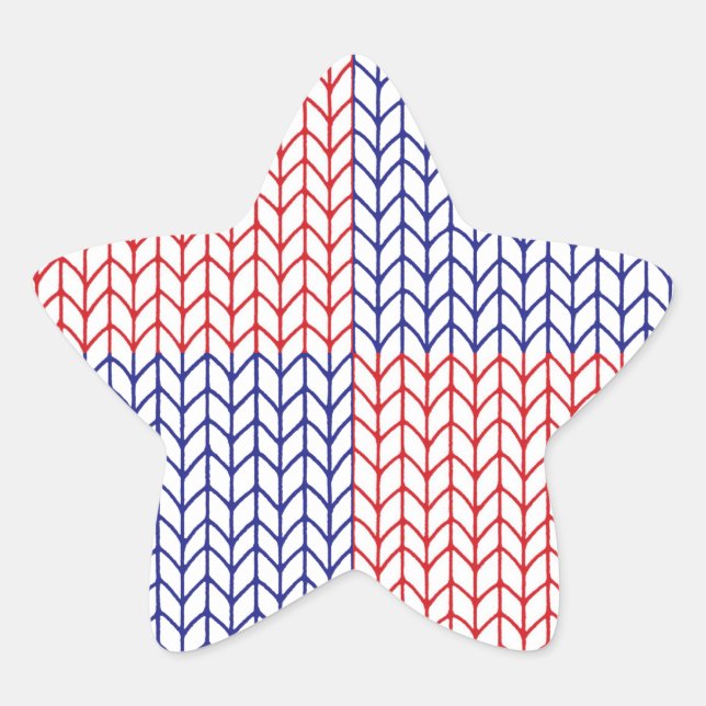 Pegatina En Forma De Estrella PEGATINAS del KNIT Star de los Estados Unidos (Anverso)