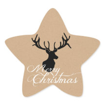 Pegatinas navideñas de Silouette Deer