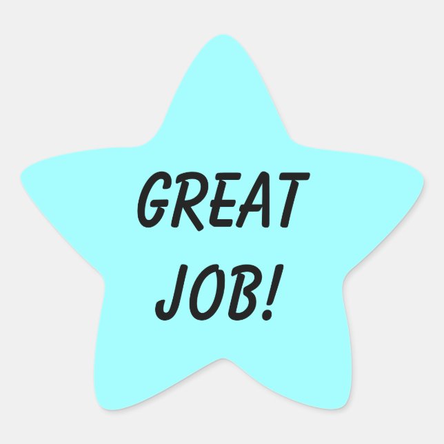 Pegatina En Forma De Estrella pegatinas turquesa (Anverso)