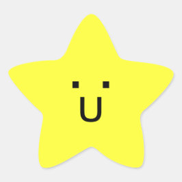 Pegatina En Forma De Estrella pequeña estrella feliz