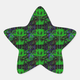 Pegatina En Forma De Estrella Pequeño diablo verde