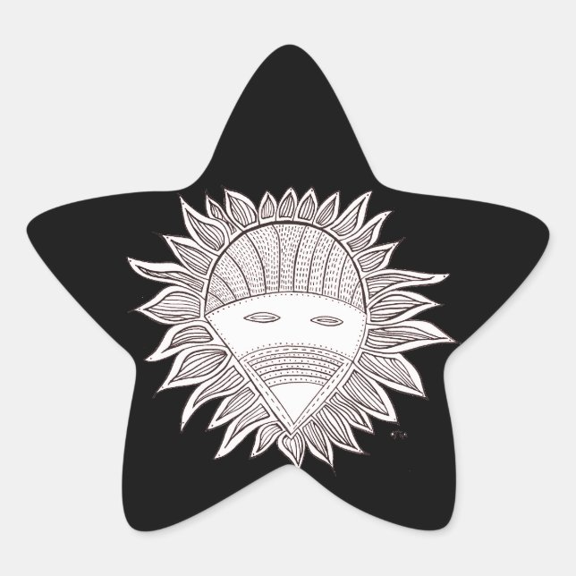 Pegatina En Forma De Estrella Pequeños Chugach (Anverso)