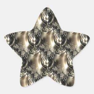 Pegatina En Forma De Estrella Perlas doradas
