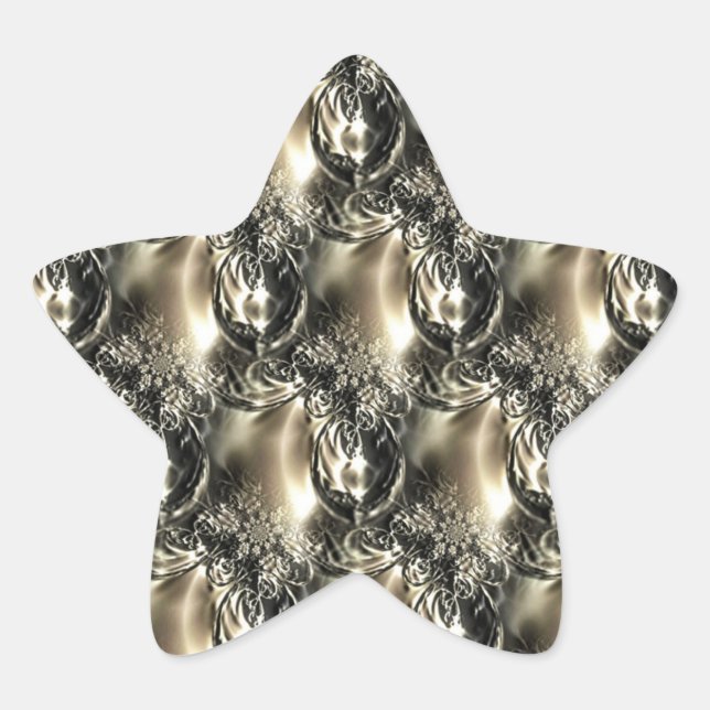 Pegatina En Forma De Estrella Perlas doradas (Anverso)