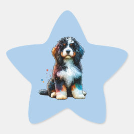 Pegatina En Forma De Estrella Perro español de agua estadounidense