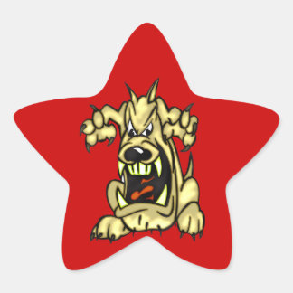 Pegatina En Forma De Estrella Perro malo