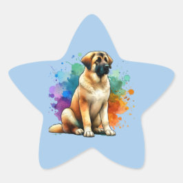 Pegatina En Forma De Estrella Perro Pastor Anatoliano