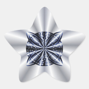 Pegatina En Forma De Estrella Personalizable azul Knot céltico arte original