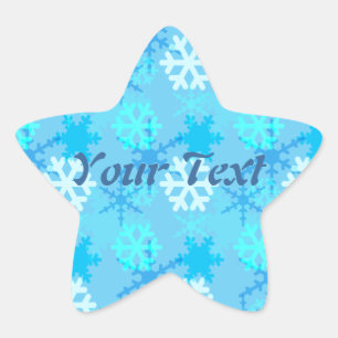 Pegatina En Forma De Estrella Personalizable de ráfaga de nieve