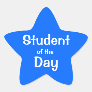 Pegatina En Forma De Estrella Personalizable Estrella Azul Estudiante Del Día