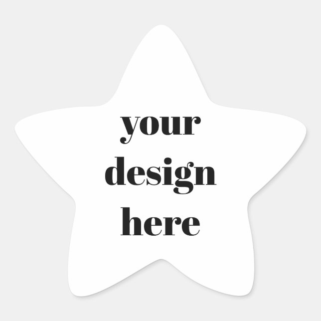 Pegatina En Forma De Estrella Personalización o Personalizar (Anverso)