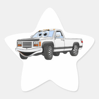 Pegatina En Forma De Estrella Personalizado de Camión de recogida blanca