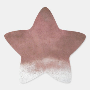 Pegatina En Forma De Estrella personalizado de lujo rosa y blanco