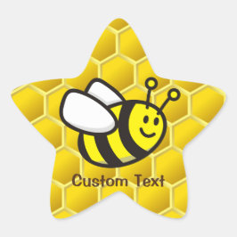 Pegatina En Forma De Estrella Personalizado Honeybee
