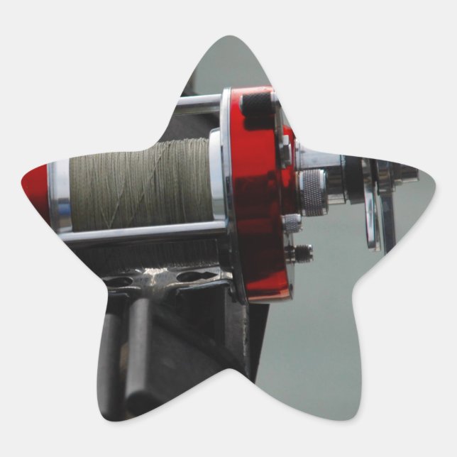 Pegatina En Forma De Estrella Pesca por destino (Anverso)