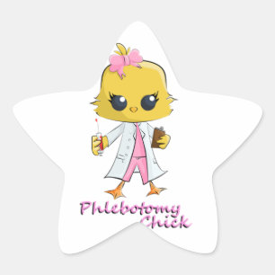 Pegatina En Forma De Estrella Phlebotomy Chick